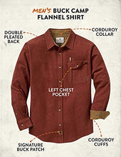 Load image into Gallery viewer, Legendary Whitetails Men's Buck Camp Flannel Shirt, Barnwood Heather, 3X-Large
