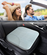 Load image into Gallery viewer, Custom-fit for Subaru Memory Foam Heightening Car Seat Cushion,Sciatica &amp; Back Pain Relief, Bonded Leather/ice Silk Breathable Fabric Seat Cushion, Designed for Subaru Accessories (Gray,For Subaru)
