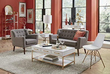 Load image into Gallery viewer, OSP Home Furnishings Oakley Mid-Century Modern Bucket Chair, White
