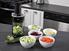 Load image into Gallery viewer, Oster Easy-to-Use Electric Spiralizer with 2 Spiralizer Blades (sized for spaghetti and fettuccine noodles), Black
