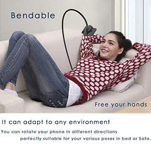 Universal Mobile Phone Stand, Lazy Bracket, Cell Phone Holder,Phone Holder for Bed, DIY Free Rotating Mounts with Multiple Function, Neck Phone Holder Gooseneck Cell Phone Holders Can Remote Selfie