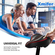 Load image into Gallery viewer, Xmifer Oversized Bike Seat, Comfortable Bike Seat - Universal Replacement Bicycle Saddle - Waterproof Leather Bicycle Seat with Extra Padded Memory Foam - Bicycle Seat for Men/Women
