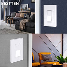 Load image into Gallery viewer, [10 Pack] BESTTEN 1-Gang Screwless Wall Plate, USWP6 Pure White Series, Decorator Outlet Cover, H4.69” x W2.91”, for Decor Switch, Dimmer, GFCI, USB Receptacle
