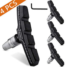 Load image into Gallery viewer, Hyacinth 4PCS Premium Bike Brake Pads, Professional Mountain and Road Bicycle V-Brake Pads, Bike Brake blocks Kit, for Free Hex Wrench.
