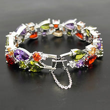 Load image into Gallery viewer, HERMOSA Classic Ladies Bracelet Garnet White Topaz Amethyst Citrine Peridot Pink Topza 7 Inches (7 Inches) (7)
