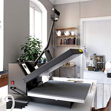 Load image into Gallery viewer, PowerPress Industrial-Quality Digital Sublimation Heat Press Machine for T Shirt, 15x15 Inch, Black
