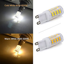 Load image into Gallery viewer, G9 LED Bulb Dimmable 4W, 40 Watt T4 G9 Halogen Equivalent, 120V No-Flicker, Chandelier Lighting 450LM (6 Pack) (Warm White 3000K)
