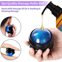 Load image into Gallery viewer, 3 Pack Massage Oil for Massage Therapy with Massage Roller Ball,Ginger Oil Lymphatic Drainage &amp; Arnica Sore Muscle &amp; Lavender Relaxing Massage Oils-Spa Gift Mothers Day Fathers Day Gift for Men Women
