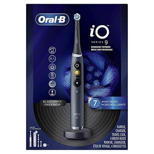 Oral-B iO Series 9 Electric Toothbrush with 3 Replacement Brush Heads, Black Onyx