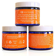 Load image into Gallery viewer, Korean Skin Care Snail Repair Cream - Korean Moisturizer Night Cream 97.5% Snail Mucin Extract - All In One Recovery Power For The Most Effective Korean Beauty Routine - 2oz
