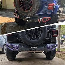 Load image into Gallery viewer, OEDRO Rear Bumper Compatible with 2018-2022 Jeep Wrangler JL &amp; Unlimited JLU (2/4 Doors), Rock Crawler Full Width Bumper with Hitch Receiver &amp; 2 x D-Rings
