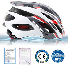 Load image into Gallery viewer, Shinmax Bike Helmet, CPSC/CE Certified Adjustable Light Bicycle Helmet Men&amp;Women Road and Mountain Bicycle Helmet with Visor&amp;Rear Light Met Specialized Cycling Helmet for Adult
