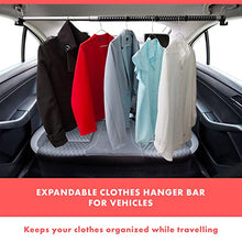 Load image into Gallery viewer, VaygWay Expandable Car Clothes Bar- Hanger Metal Storage Suit Rod-Car Hanging Closet Organizer Rack- Portable Seat Rack Universal Fit- Car Van Truck RV SUV Fit

