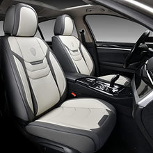 Load image into Gallery viewer, Coverado Seat Covers, Breathable Faux Leather Car Seat Cushions with Lumbar Support, Universal Auto Accessories Full Set Fit for Most Cars, Sedans, SUVs and Trucks, Gray

