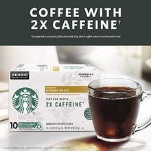 Load image into Gallery viewer, Starbucks Blonde Roast Coffee K-Cups with 2X Caffeine | Coffee Pods for Keurig Brewers | 1 Box (10 Pods)
