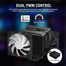 Load image into Gallery viewer, Vetroo U6PRO Dual Tower CPU Cooler, 120mm ARGB PWM Air Cooler 220W TDP 6pc Heatpipes for Intel LGA 1200 115X / AMD Ryzen AM4
