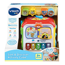 Load image into Gallery viewer, VTech Sort and Discover Activity Cube, Red, Great Gift for Kids, Toddlers, Toy for Boys and Girls, Ages 1, 2, 3
