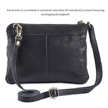 Load image into Gallery viewer, Wise Owl Accessories Small Triple Zip Real Leather Women's Crossbody- Premium Vintage Crossover Shoulder Sling Bag (Tan Nappa)
