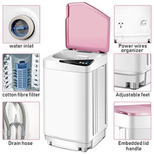 Load image into Gallery viewer, Safeplus Fully Automatic Portable-Washing-Machine,Small Washer and Spin Dryer 7.7 lbs Load Capacity Compact Laundry Washer with Built in Barrel Light for Apartments RVs and Small Space Living
