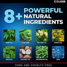Load image into Gallery viewer, Coldee Hеmp Cream 4 fl oz - Made in USA - All-Natural Hеmp Extract Cream - Soothes Discomfort in Knee, Joint, and Back - Max Strength and Efficiency
