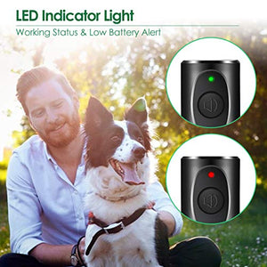 MODUS Ultrasonic Anti Barking Device - 2-in-1 Dog Bark Control, Handheld Dog Training Tool of 16.4ft Range, Simple Design, W/Anti-Static Wrist Strap LED Indicate, Dog Repellent, Sonic Bark Deterrents