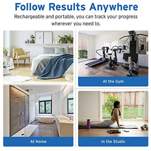Etekcity Scales for Body Weight, Bathroom Digital Weight and Body Fat Scale for BMI, Rechargeable Smart Bluetooth Body Composition Analyzer, Sync Data with Other Fitness Apps Black 11.8x11.8 Inch