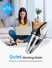 Load image into Gallery viewer, Homasy Handheld Vacuum Cordless, 8Kpa Hand Vacuum with Powerful Cyclonic Suction, Portable Vacuum Cleaner with Long Lasting up to 30mins (Wet&amp;Dry, 3H Charging) for Pet Hair, Dust,Gravel,Home Cleaning
