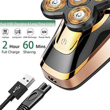 Load image into Gallery viewer, Head Shavers for Bald Men, CHLANT Bald Head Shavers for Men Cordless Rechargeable,Electric Shavers Wet&amp;Dry Waterproof 5 in 1 Rotary Shaver Electric Razor Grooming Kits with Hair Clippers Beard Trimmer
