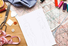 Load image into Gallery viewer, Fashion Sketchbook Figure Template: 430 Large Female Figure Template for Easily Sketching Your Fashion Design Styles and Building Your Portfolio
