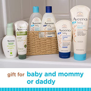 Aveeno Baby Essential Daily Care Baby & Mommy Gift Set Featuring a Variety of Skin Care and Bath Products to Nourish Baby and Pamper Mom, Baby Gift for New and Expecting Moms, 7 Items