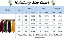 Load image into Gallery viewer, Women's Casual Pleated Long Pants Solid High Waisted Wide Leg Palazzo Long Pants with Pockets Plus Size Wine L
