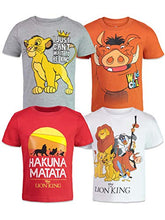 Load image into Gallery viewer, Disney Lion King The Simba Toddler Boys 4 Pack Graphic T-Shirt 2T
