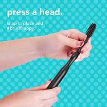 Load image into Gallery viewer, hello Manual Adult Toothbrush With Reusable Charcoal Modern Aluminum Handle &amp; 4 Soft Replacement Heads, Bpa-free, 4 count
