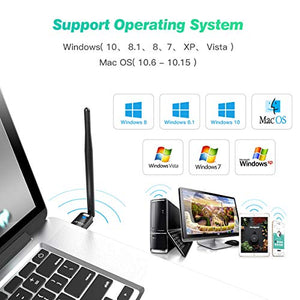 EDUP LOVE USB Wi-Fi Adapter with 6dBi Antenna, USB Wireless 150Mbps Network Adapter WiFi Dongle for Laptop Desktop PC Support Windows 10/8.1/7 /XP/Vista/Mac OS