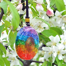 Load image into Gallery viewer, 7 Chakra Rainbow Orgone Crystal Pendant for Strengthen Immune System - Heart - Self Confidence – Positivity- Emotional Body Purification
