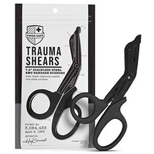 Load image into Gallery viewer, 7.5&quot; EMT Trauma Shears (Various Colors) - Heavy Duty Bandage Scissors, Military-Grade for Doctors, Nurse, Paramedic First Responder and First Aid Emergency Trauma Kits (Black Shears)
