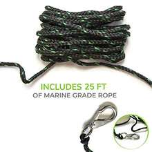 Load image into Gallery viewer, Gradient Fitness Marine Anchor, 3.5 lb Folding Anchor, Grapnel Anchor Kit for Kayaks, Canoes, (SUP) Paddle Boards, (Green, 3.5 lbs)
