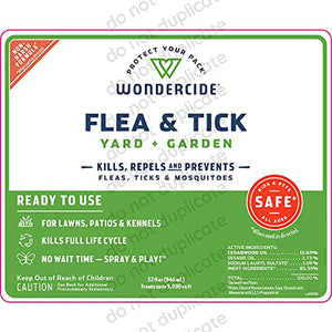 Wondercide - Ready to Use Flea, Tick, and Mosquito Yard Spray with Natural Essential Oils – Mosquito and Insect Killer, Treatment, and Repellent - Plant-Based - Safe for Pets, Plants, Kids - 32 oz
