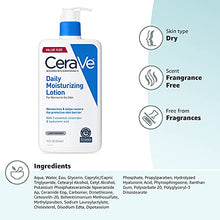 Load image into Gallery viewer, CeraVe Daily Moisturizing Lotion for Dry Skin | Body Lotion &amp; Facial Moisturizer with Hyaluronic Acid and Ceramides | Fragrance Free | 19 Ounce, Basic
