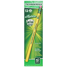 Load image into Gallery viewer, TICONDEROGA Laddie Pencils, Wood-Cased #2 HB Soft with Eraser, Yellow, 12-Pack (13304)

