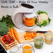 Load image into Gallery viewer, Baby Food Maker | Baby Food Processor Blender Grinder Steamer | Cooks &amp; Blends Healthy Homemade Baby Food in Minutes | Self Cleans | Touch Screen Control | 6 Reusable Food Pouches
