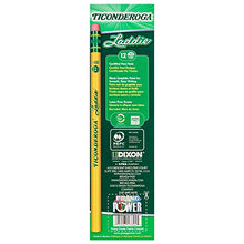 Load image into Gallery viewer, TICONDEROGA Laddie Pencils, Wood-Cased #2 HB Soft with Eraser, Yellow, 12-Pack (13304)
