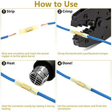 Load image into Gallery viewer, 120 Pcs Heat Shrink Butt Connectors, AWG12-10 Waterproof Insulated Electrical Wire Connectors, Crimp &amp; Shrink Butt Splice Connectors Terminal for Automotive Marine Truck Trailer Stereo (Yellow)
