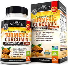Load image into Gallery viewer, Turmeric Curcumin with BioPerine 1500mg - Natural Joint &amp; Healthy Inflammatory Support with 95% Standardized Curcuminoids for Potency &amp; Absorption - Non-GMO, Gluten Free Capsules with Black Pepper.
