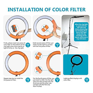 Neewer Ring Light Kit:18"/48cm Outer 55W 5500K Dimmable LED Ring Light, Light Stand, Carrying Bag for Camera,Smartphone,YouTube,TikTok,Self-Portrait Shooting, Black, Model:10088612