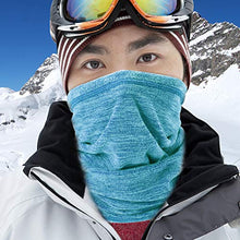 Load image into Gallery viewer, WTACTFUL Windproof Fleece Neck Warmer Scarf Face Mask Cover Bandana for Cold Weather Keep Warm Gear Winter Outdoor Sports Snowboard Skiing Cycling Hunting Fishing Men Women Gray &amp; Green

