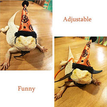 Load image into Gallery viewer, Halloween Bearded Dragon Lizard Leash Harness Hat, Bearded Dragon Lizard Halloween Clothe Pumpkin Hat and 3 Pack Lizard Harness Leash for Lizard Reptile Halloween,Holiday,Party,Photos
