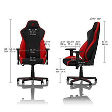 Load image into Gallery viewer, NITRO CONCEPTS S300 Gaming Chair - Inferno Red - Office Chair - Ergonomic - Cloth Cover - Up to 300 lbs Users - 90° to 135° Reclinable - Adjustable Height &amp; Armrests
