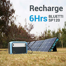 Load image into Gallery viewer, BLUETTI AC50S 500Wh Portable Power Station with Solar Panel Included, 300W/Dual AC Outlet Solar Generator Camping Battery Backup for Travel Trip RV Home Bundle w/120W Solar Charger
