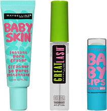 Load image into Gallery viewer, Maybelline New York NY Minute Makeup Kit, No Makeup Makeup Kit, Primer Gloss Mascara Makeup Set
